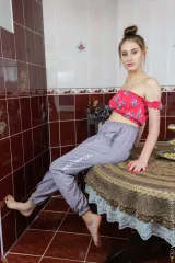 Big boobs teen Lina eats a donut and masturbates Preview picture 1