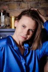 Midnight Muse Melissa Naked in Blue Silk Shirt Preview picture 1