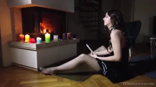 Nude fetish candles video backstage with supermodel Rebeka Ruby frame 1