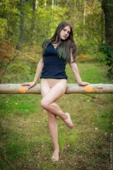 Polina Ella Naked in the Forest Sunlight Preview picture 3