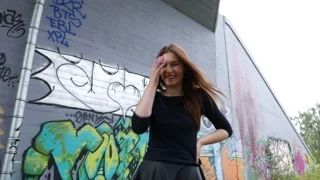 Sanija after photo set at graffiti wall nude interview frame 2