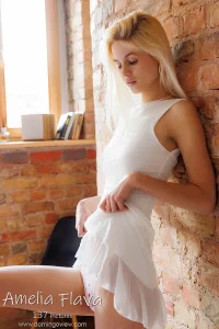 Amelia Flava Plays With Tiny Red Hearts