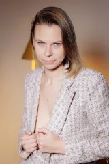 Melissa Unbuttons Her Secrets In The Lamp Glow Preview picture 1